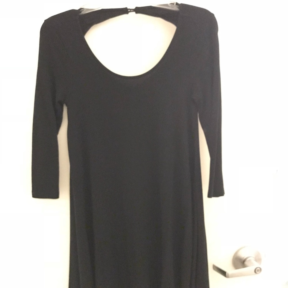 Black mini swing dress